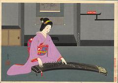 Femme jouant du koto